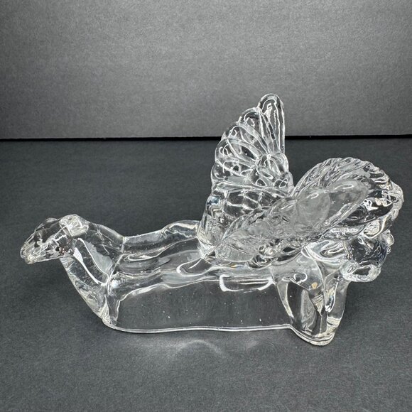 2 Crystal Glass Angel Cherub Candle Holder Figurines -Taper Candles -Centerpiece - Picture 7 of 9